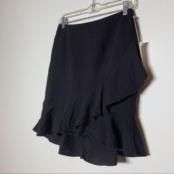NWT A New Day‎ Black Ruffled Bottom Mini Skirt Size 4 - Picture 4 of 6